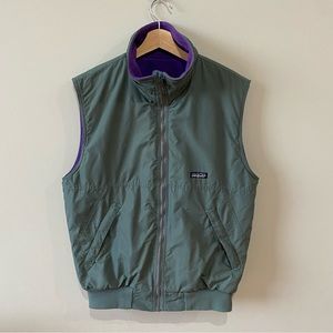 Patagonia Reversible Synchilla Fleece Vest Green Purple